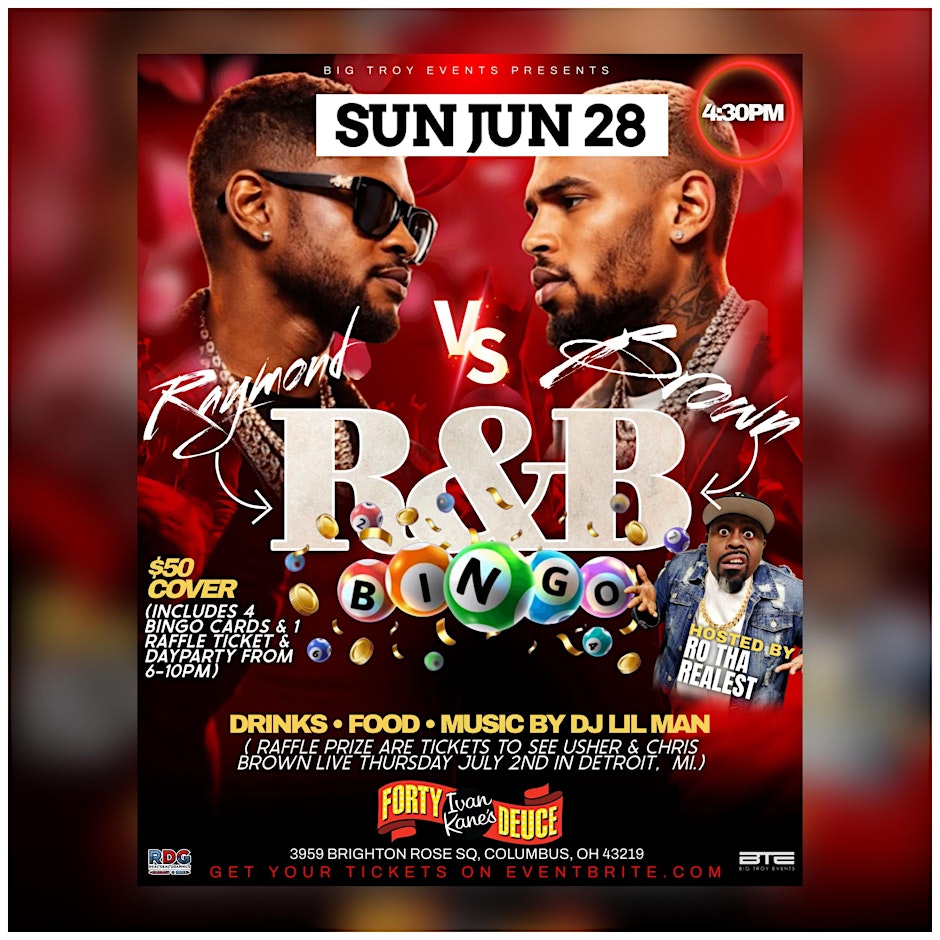 R&B BINGO: RAYMOND vs. BROWN EDITION - Win tix to the “R&B TOUR”
