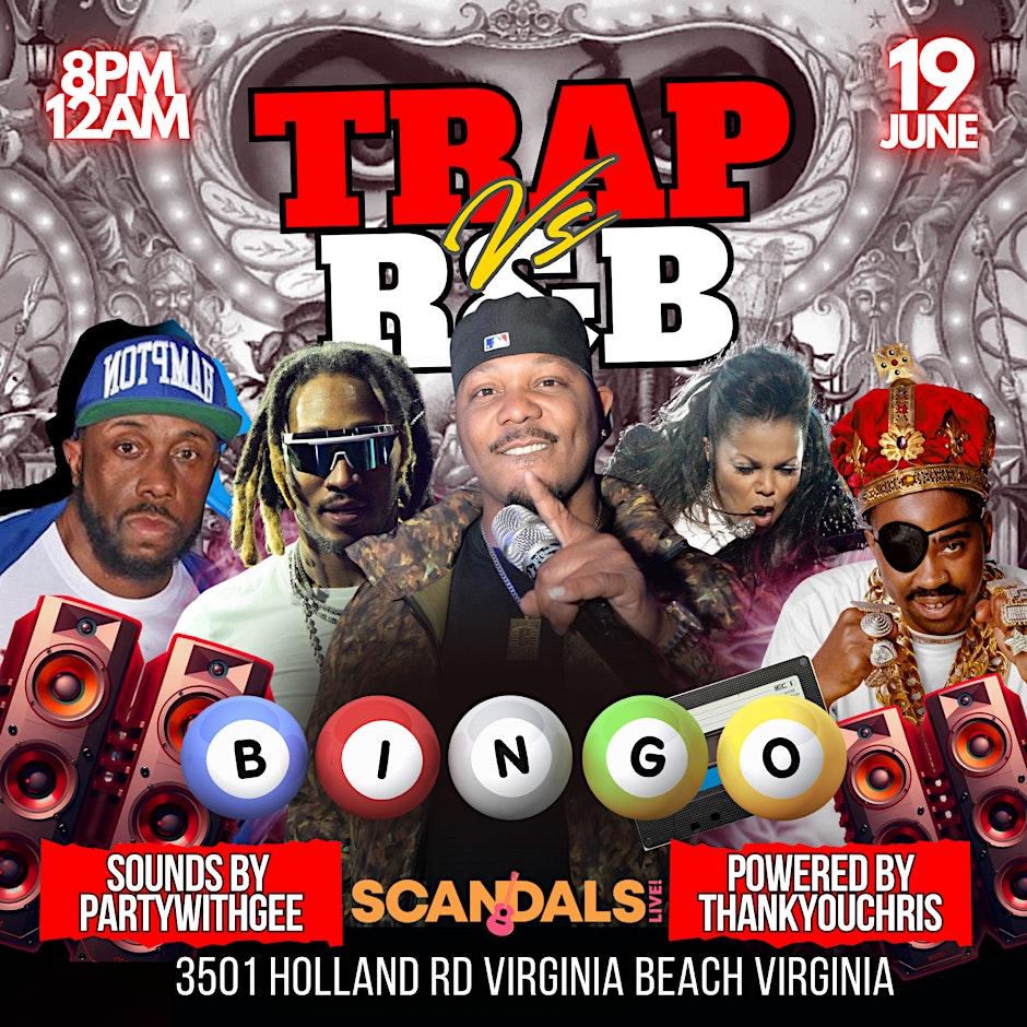 R&B BINGO VA Beach FRIDAY 7/10/26 At Scandals W/Thank You Chris