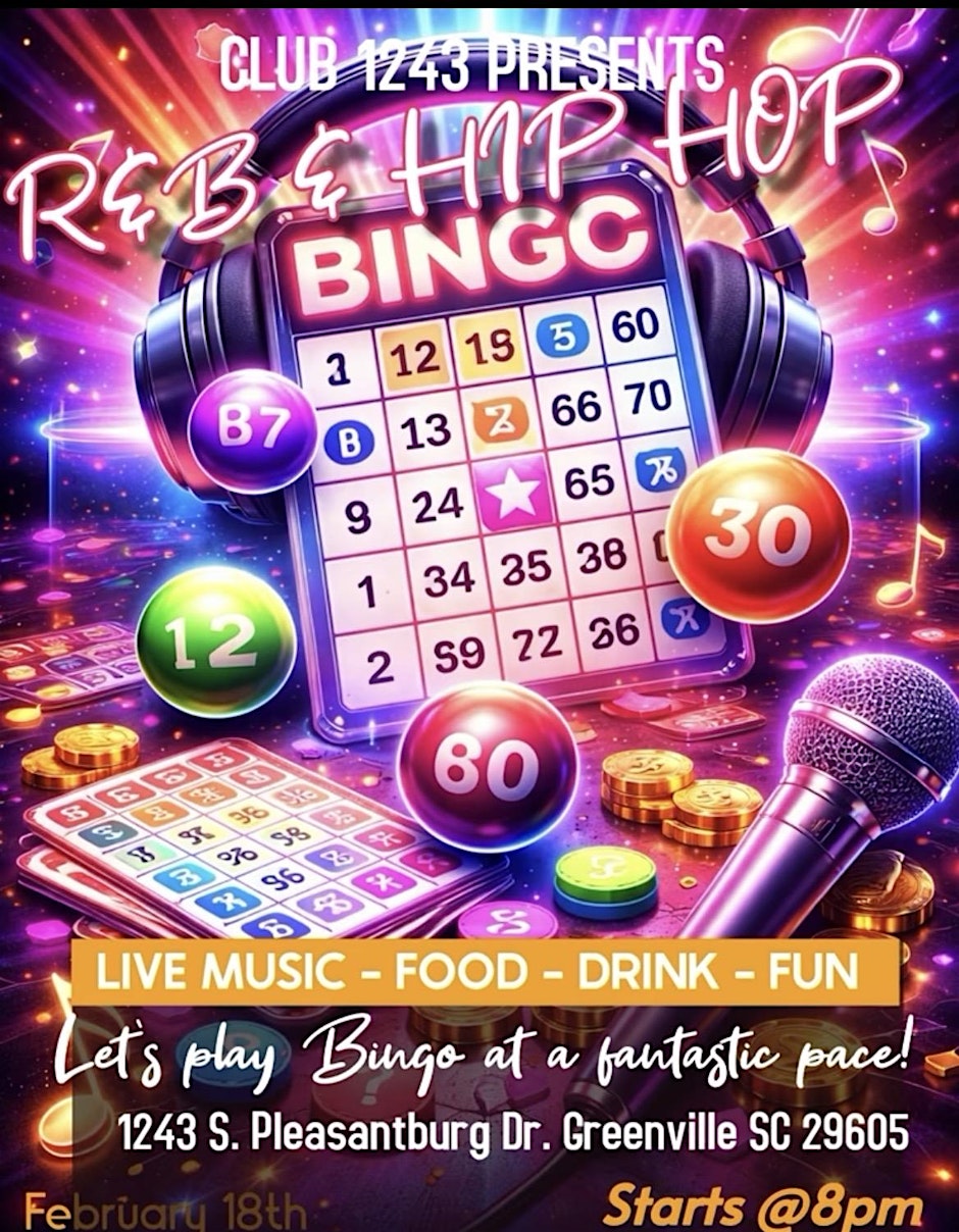R&B / Hip Hop Bingo Every Wednesday @1243