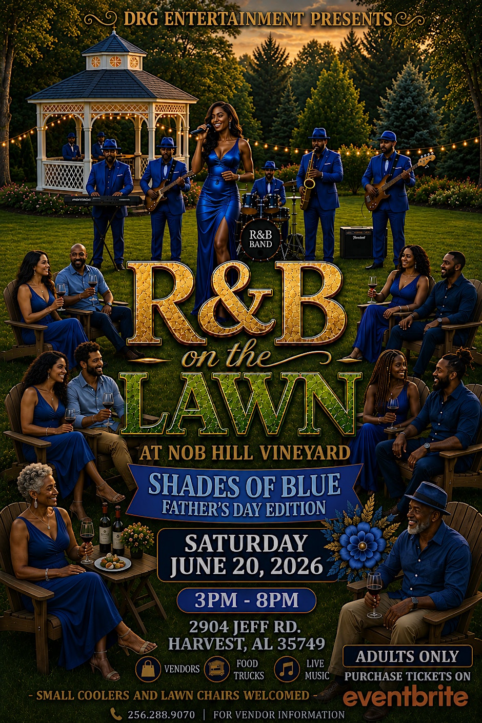 R  & B on the Lawn Father's Day Edition- Shades of Blue