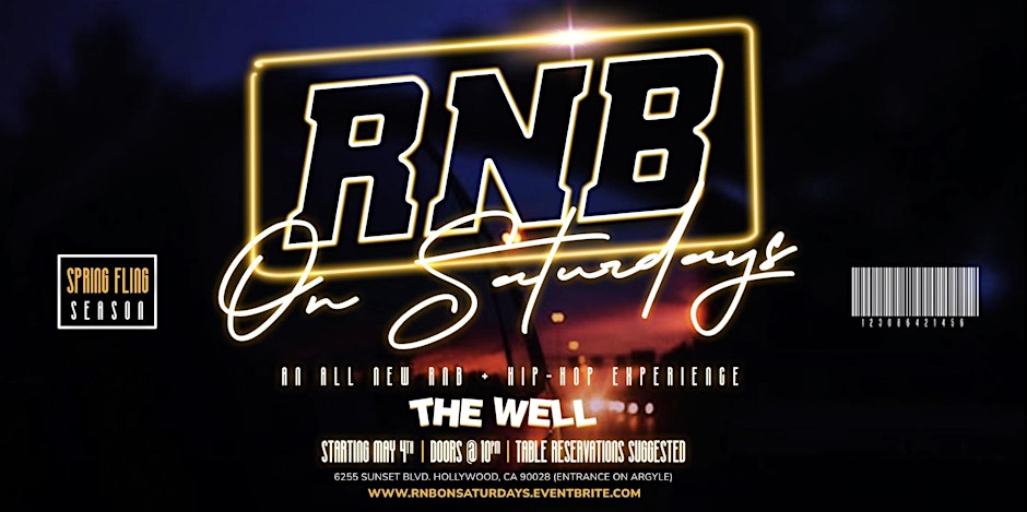 R&B Saturday Nights Inside The WELL Lounge Flyer