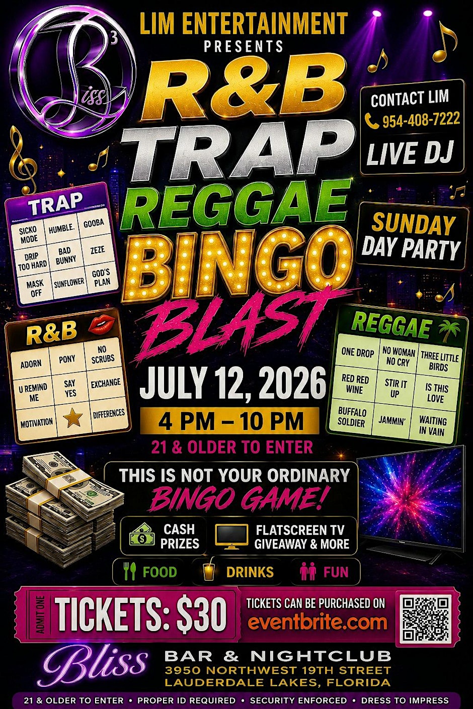 R&B TRAP REGGAE BINGO BLAST