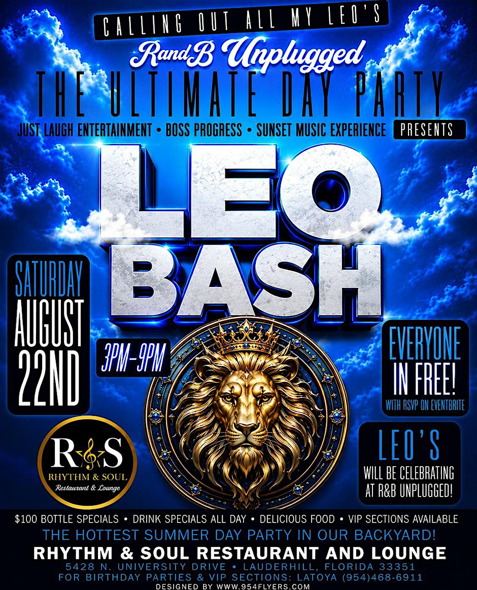 R&B Unplugged: The Ultimate Day Party Leo Birthday Bash