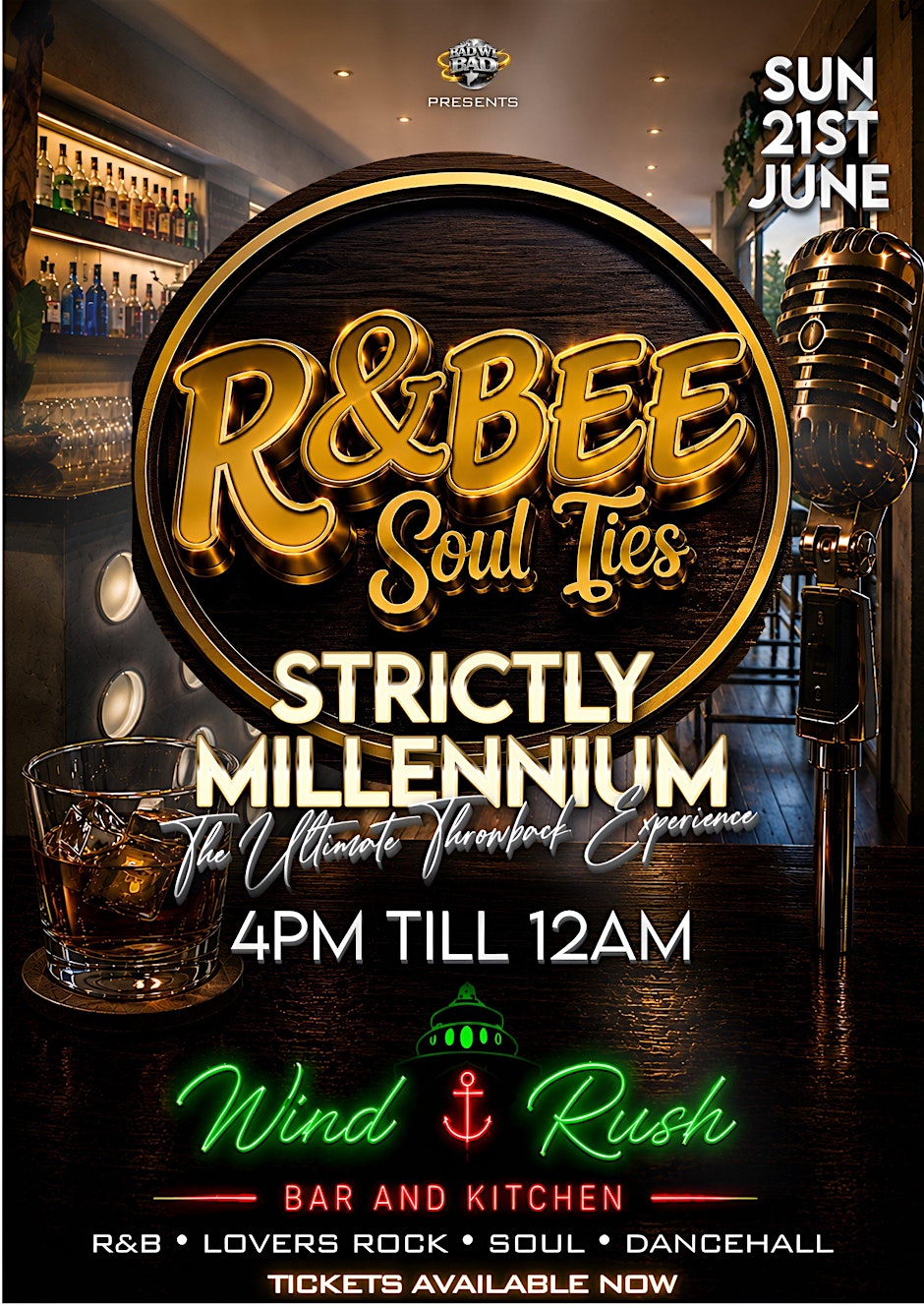 R&BEE Soul Ties – Caribbean Sunday Party | BAD WI BAD | London