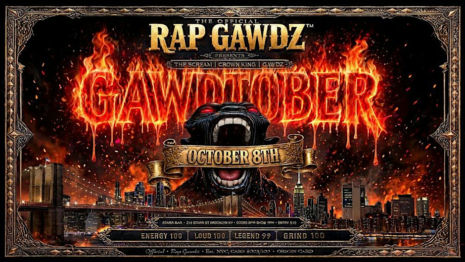 RAP GAWDZ x WRITERS BLOCK CONCERT SERIES Presents GAWDTOBER