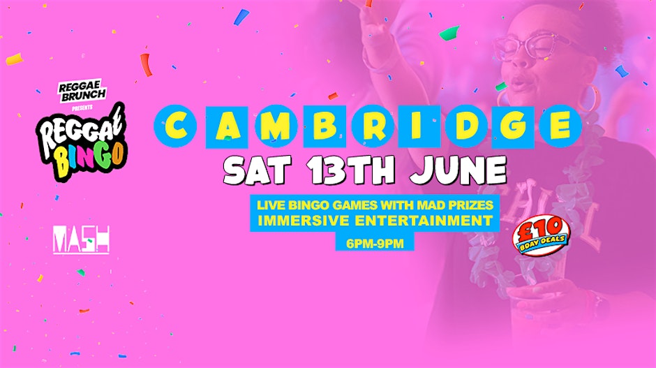 Reggae Bingo - Cambridge - Sat 13th June