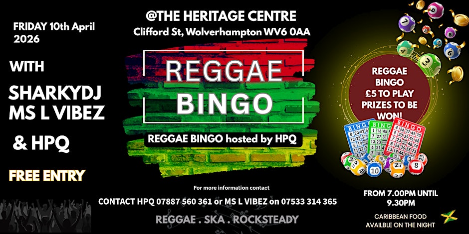 Reggae Bingo @the Heritage Centre