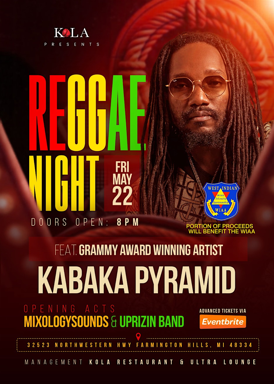 Reggae Night featuring Kabaka Pyramid