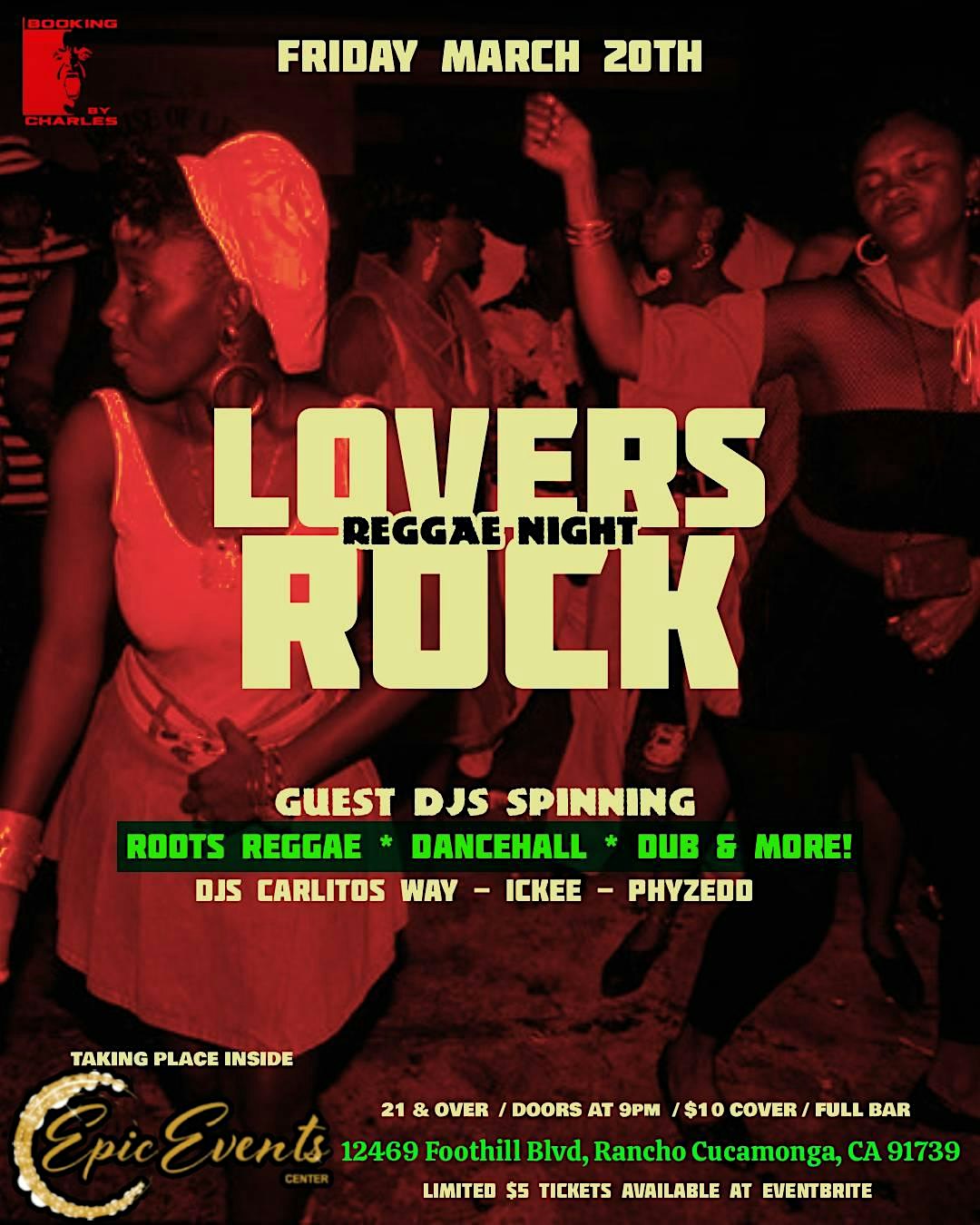 Reggae night in Rancho Cucamonga! Friday March 20th