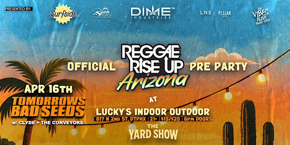 Reggae Rise Up Official Pre-Party at Lucky's Indoor Outdoor