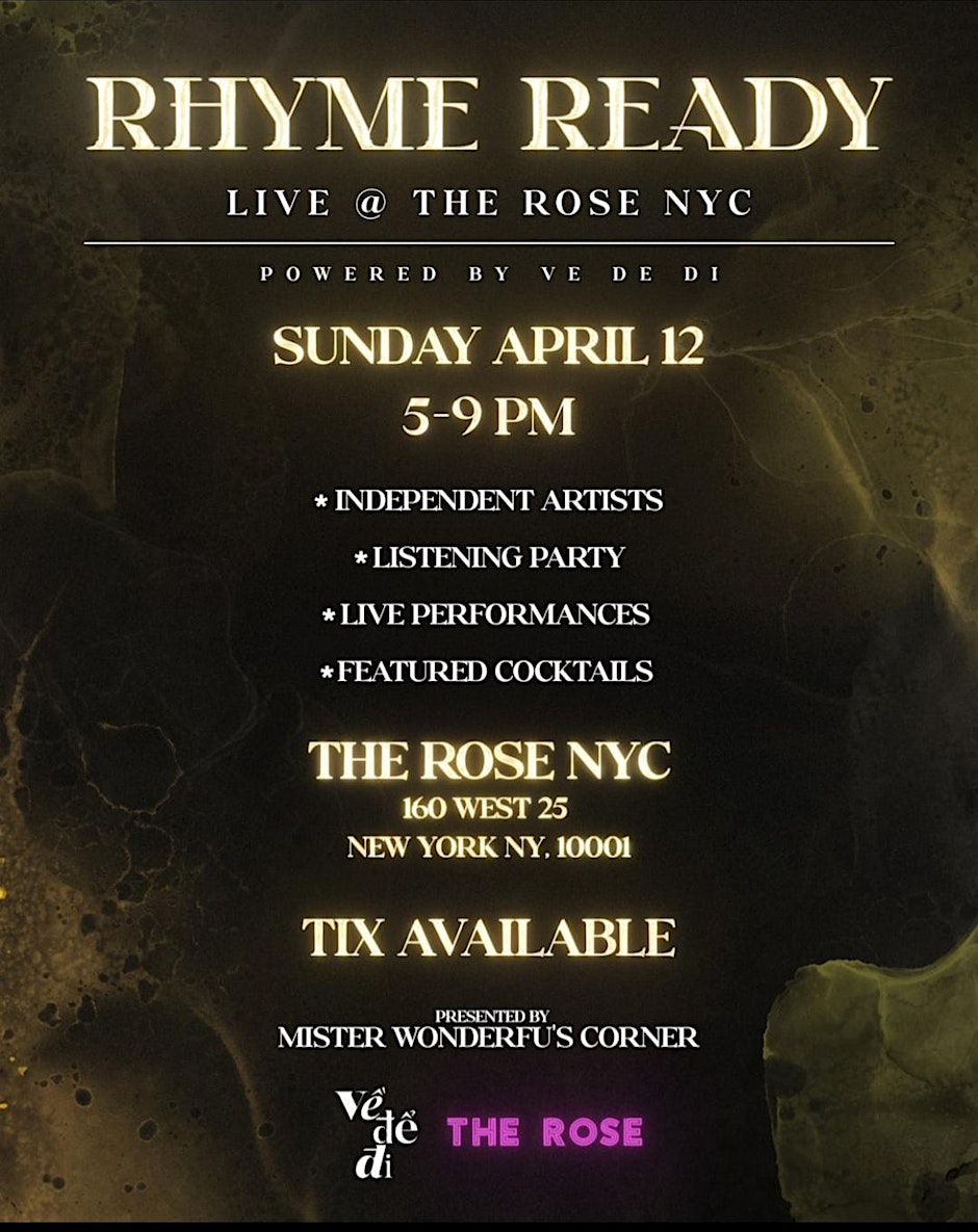 RHYME READY  Live Hip-Hop Showcase & Listening Experience