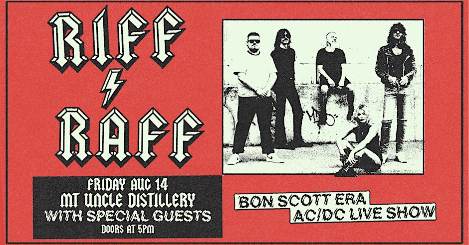 Riff Raff AC/DC Tribute Live at Mt Uncle Distillery