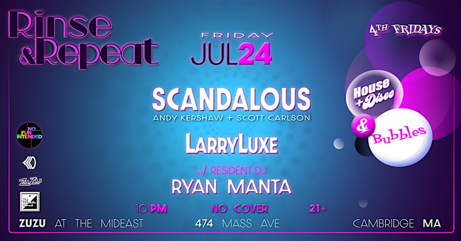 Rinse & Repeat: House Music & Bubbles (4th Fridays at ZuZu)