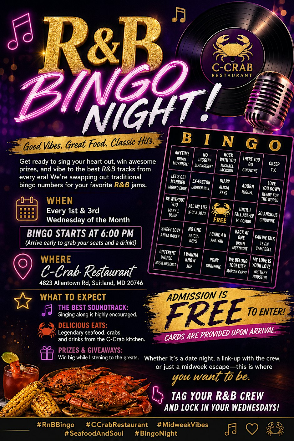 RnB BINGO @C-CRAB