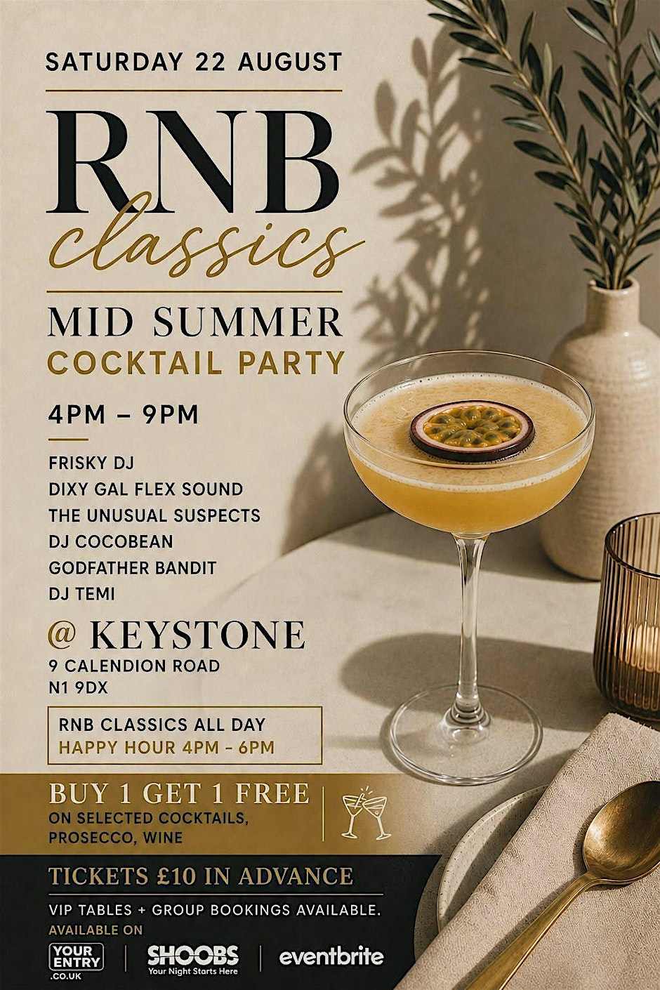 RNB Classics: Mid Summer Cocktail Party
