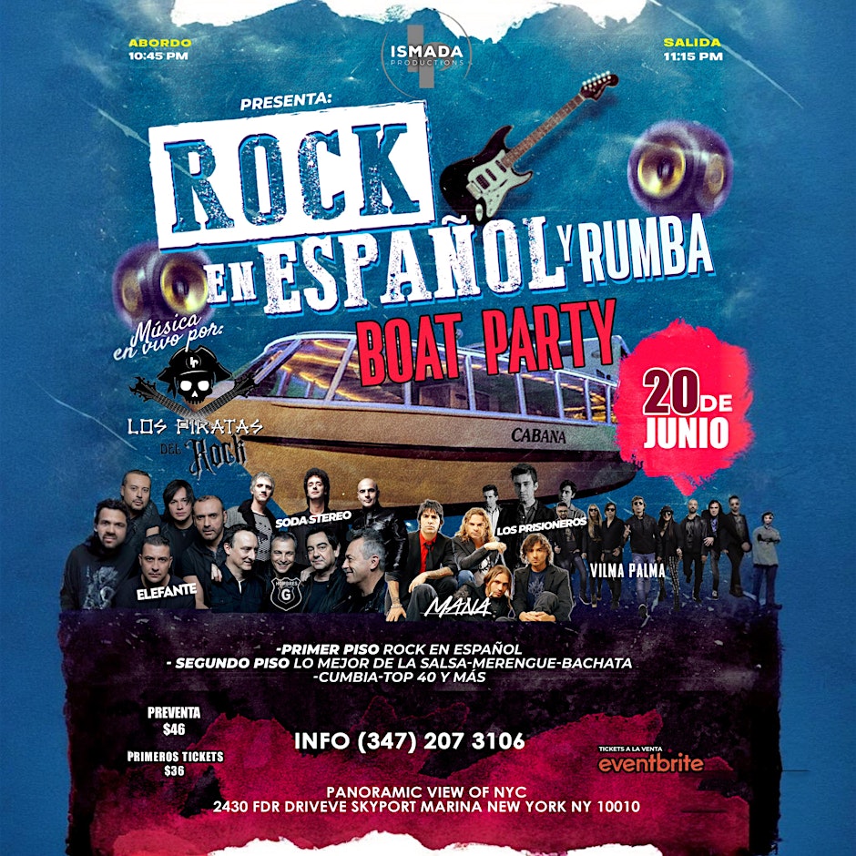 Rock en Español & Rumba Boat Party en NYC