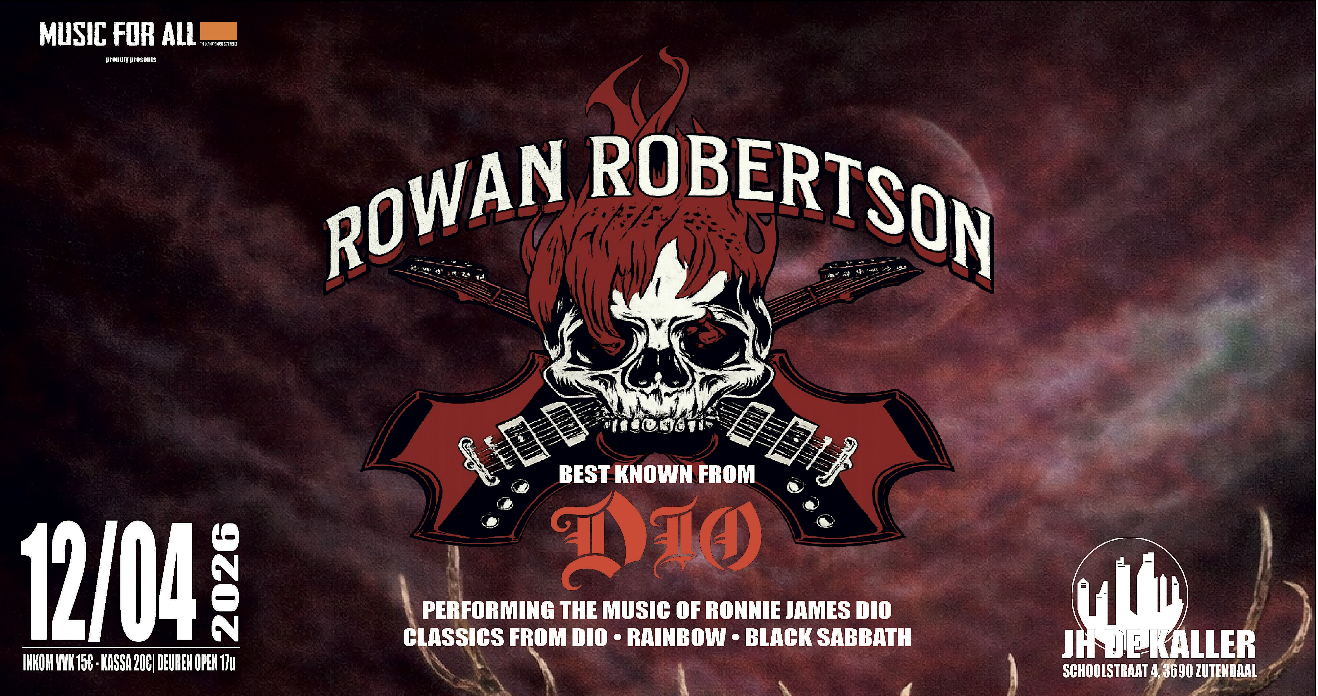 ROWAN ROBERTSON ( DIO ) live @ DE KALLER - ZUTENDAAL