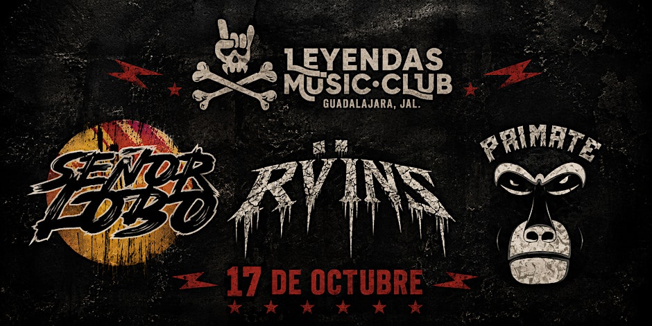 Rvins, Señor Lobo y Primate en vivo en Leyendas del Rock
