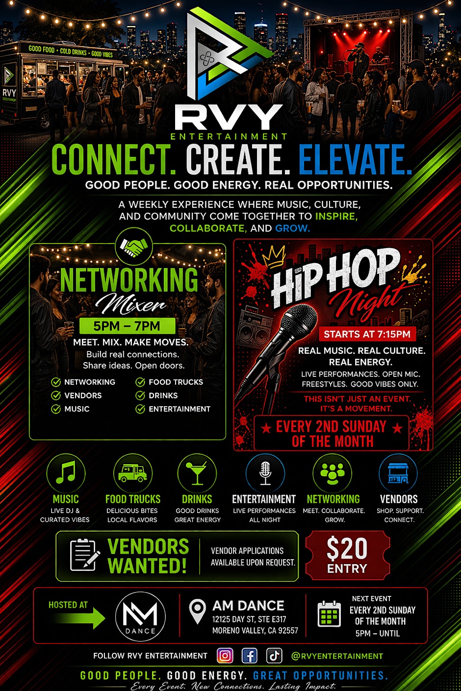 RVY ENTERTAINMENT PRESENTS: Hip Hop Night Flyer