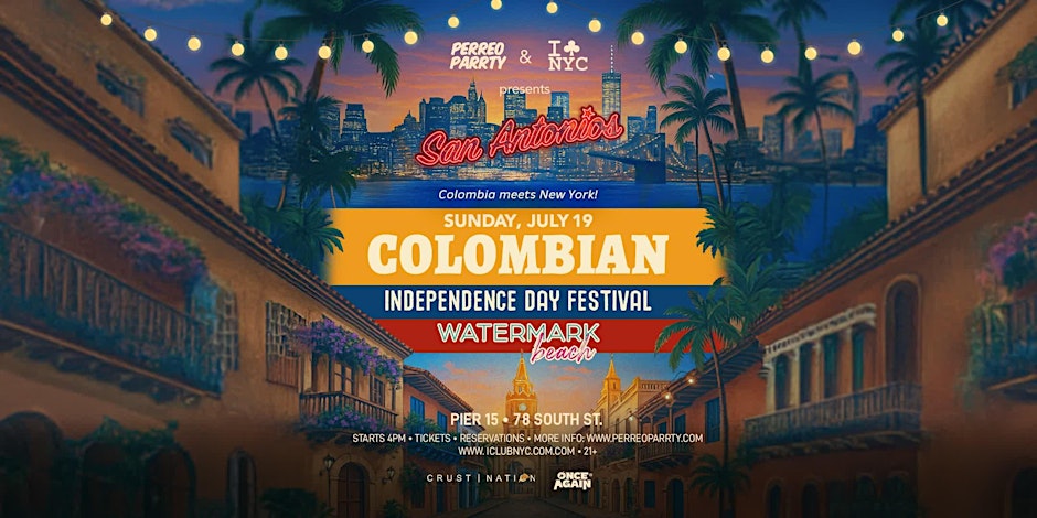 San Antonios Colombian Independence Festival at Watermark Beach NYC