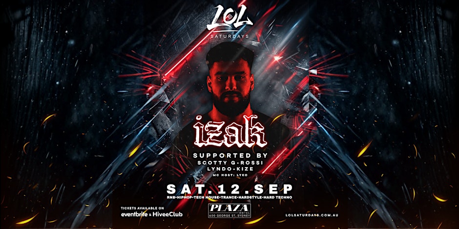 SAT 12 SEPT - LOL SATURDAYS @ PLAZA HOTEL