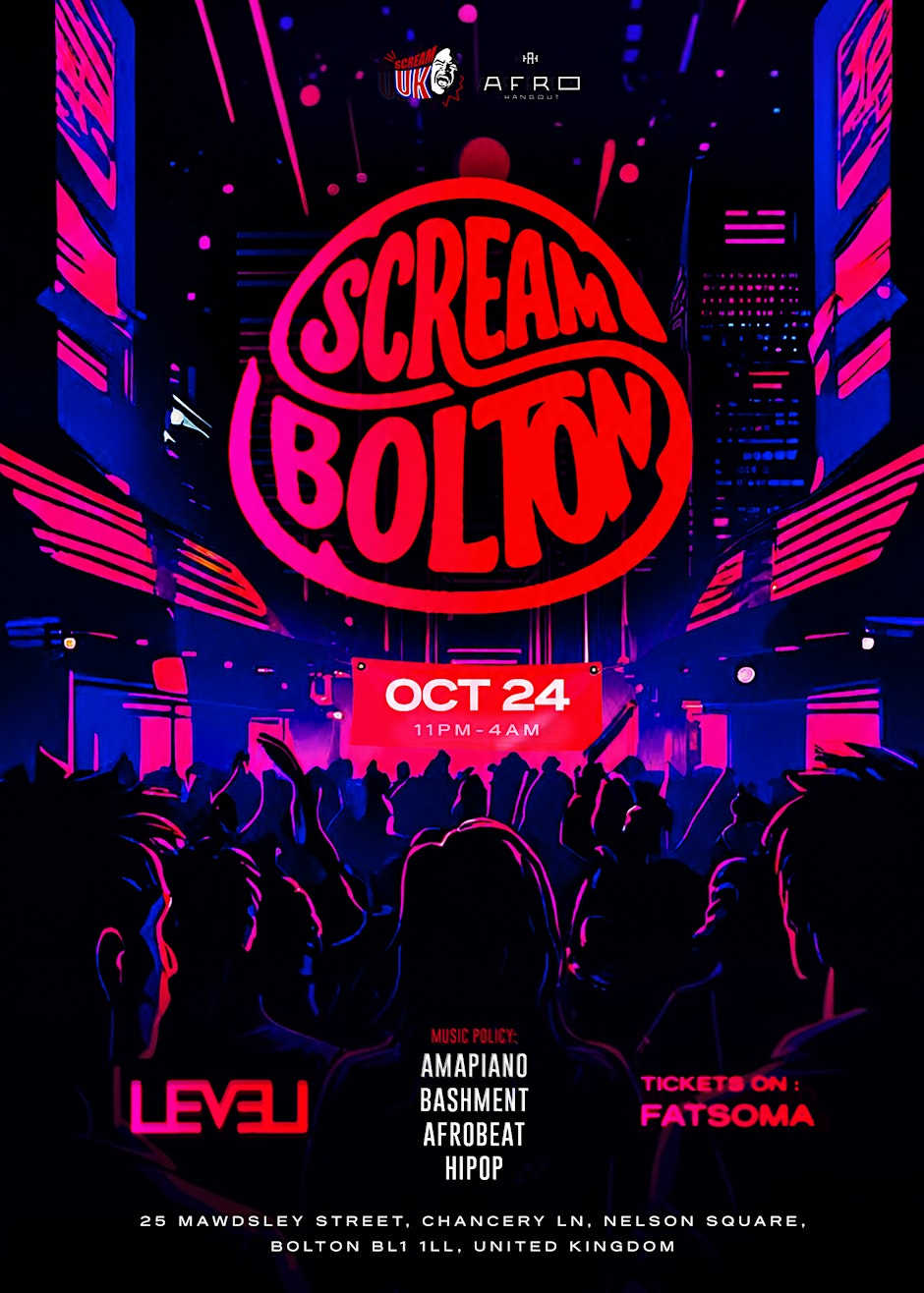 SCREAM BOLTON  - SAT 24th  OCT 2026.