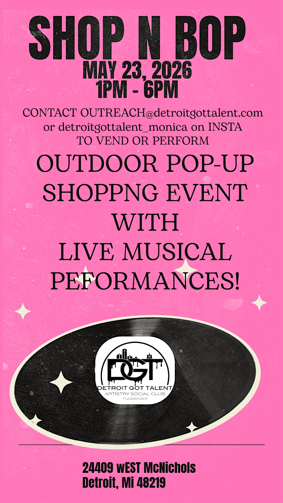 SHOP N BOP - Pop up shop & Live musical performances