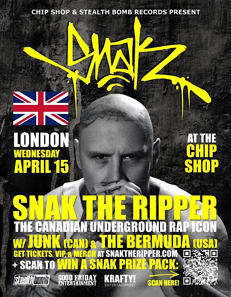 SNAK THE RIPPER live in LONDON w/ Junk & The Bermuda