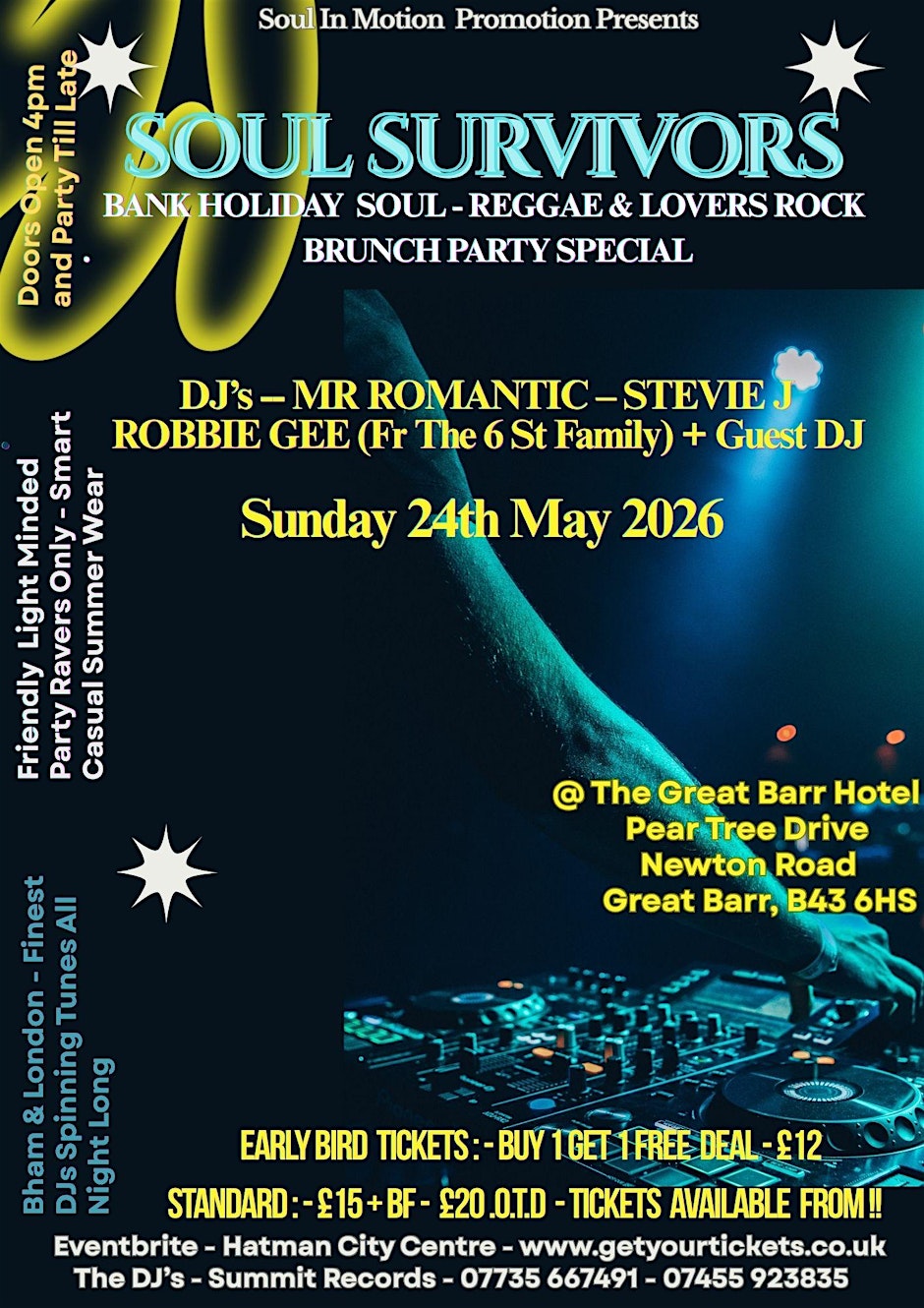 Soul Survivors (Soul Reggae & Lovers Rock Brunch Party Special)