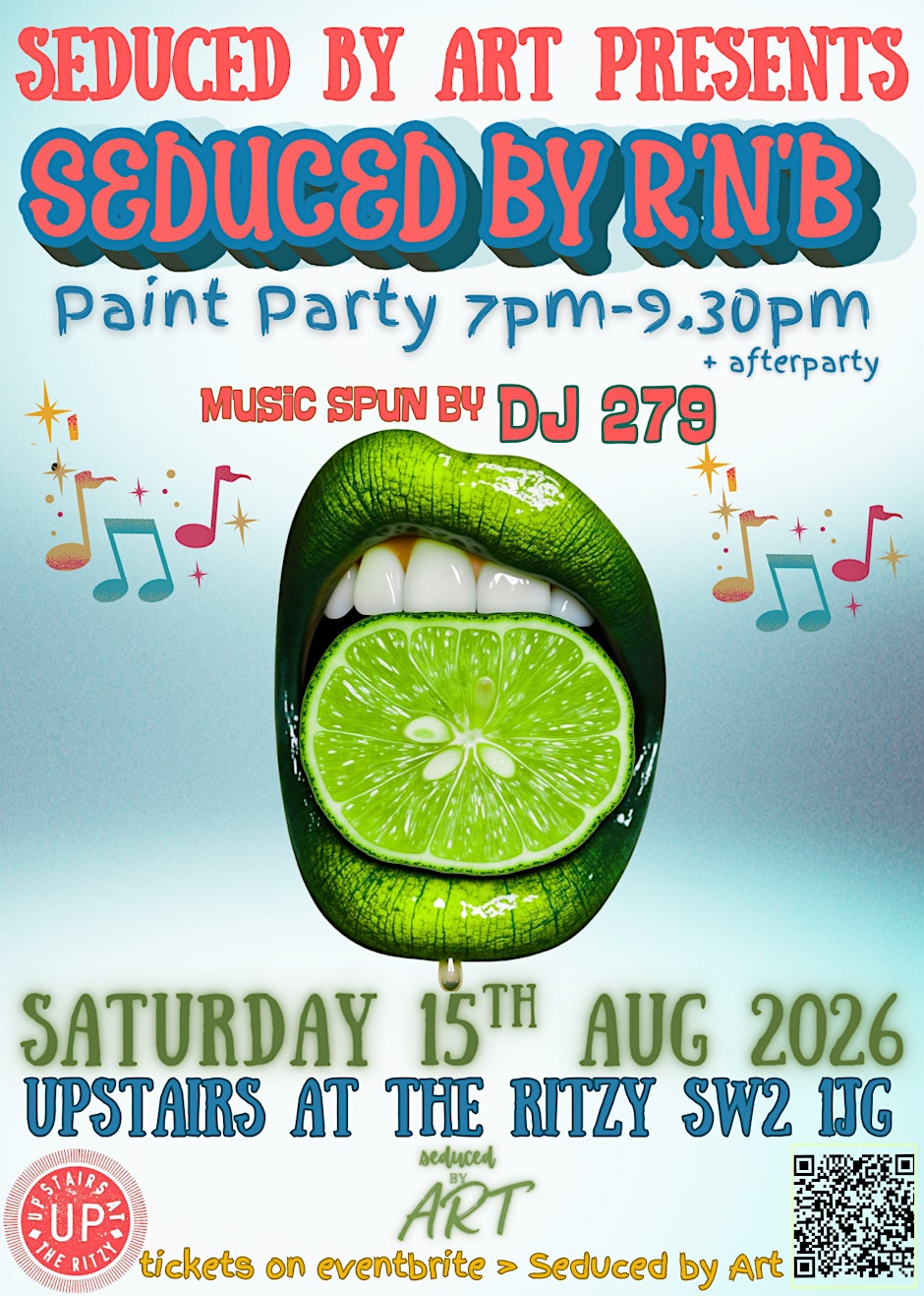Summer Seduced by R'n'B Paint Party 7-9.30pm + dance til 1am
