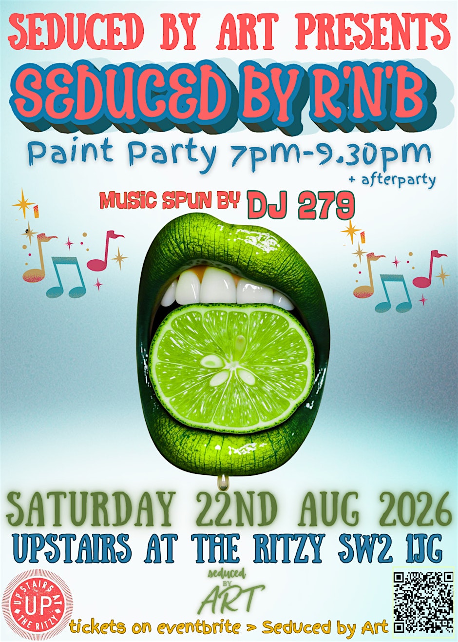 Summer Seduced by R'n'B Paint Party 7-9.30pm + dance til 1am