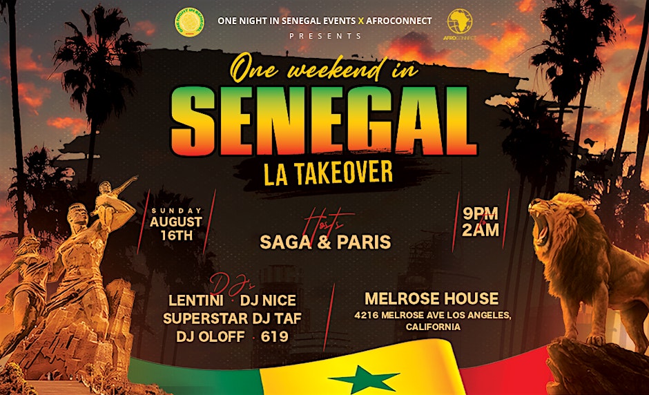 Sunday One Night in Senegal Takeover Melrose House