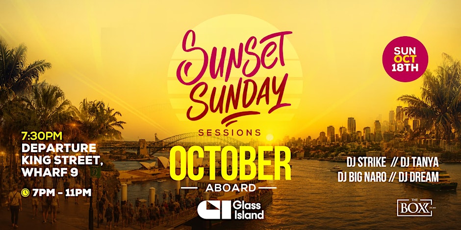Sunset Sunday Sessions | Glass Island | Sun 18 Oct 2026