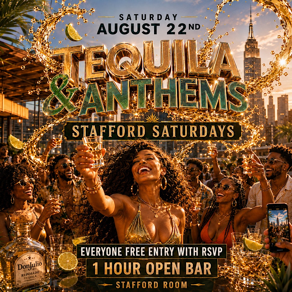 Tequila & Anthems Stafford Saturdays: Free Entry with RSVP