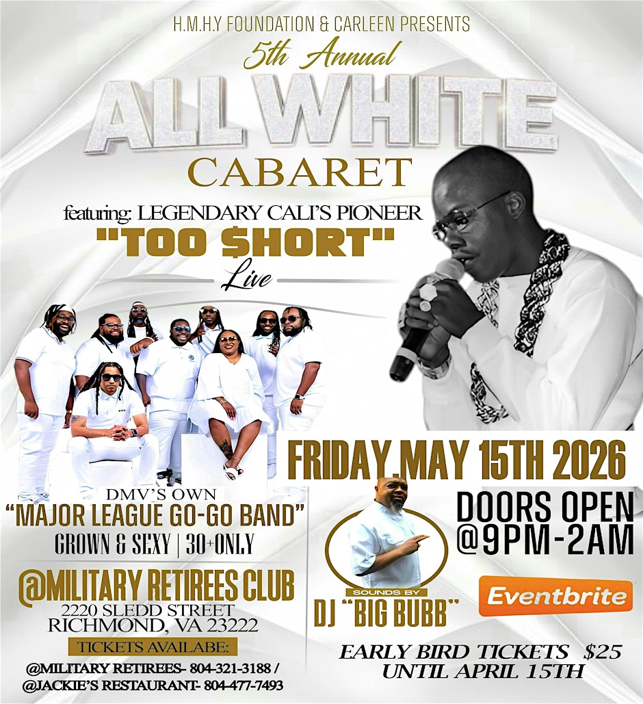 The 5th All White Cabaret "TOO $HORT & MLB BAND" Live