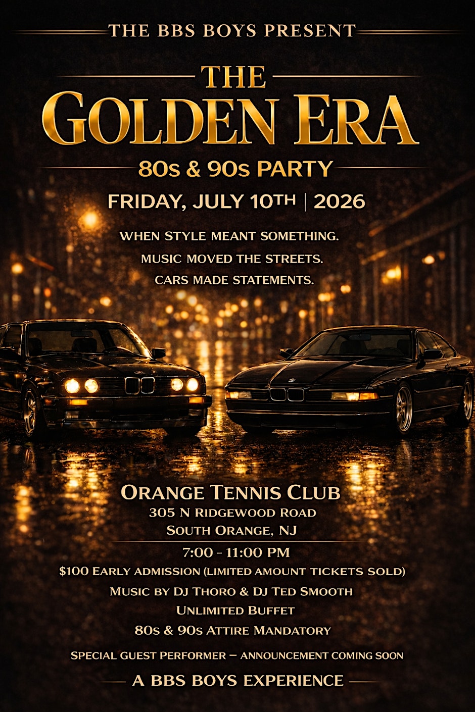 THE BBS BOYS GOLDEN ERA 80s & 90s PARTY FEATURING RAH DIGGA