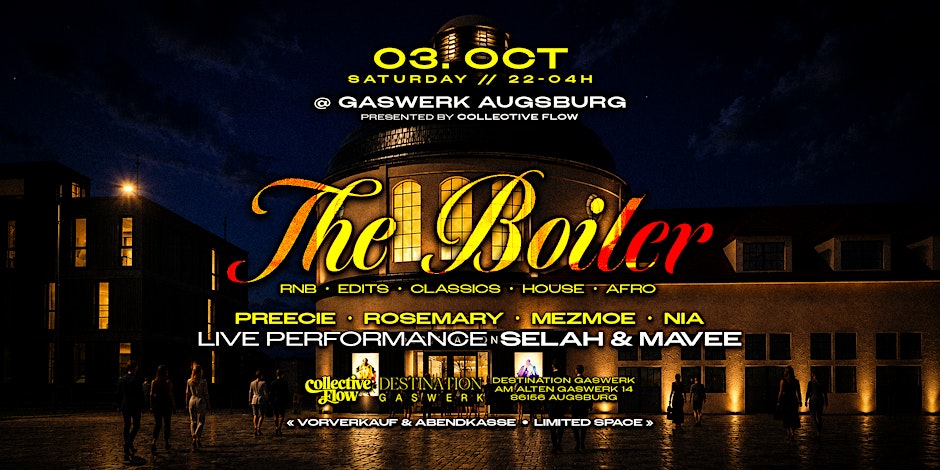 THE BOILER · 03.10.2026 – Gaswerk Opening