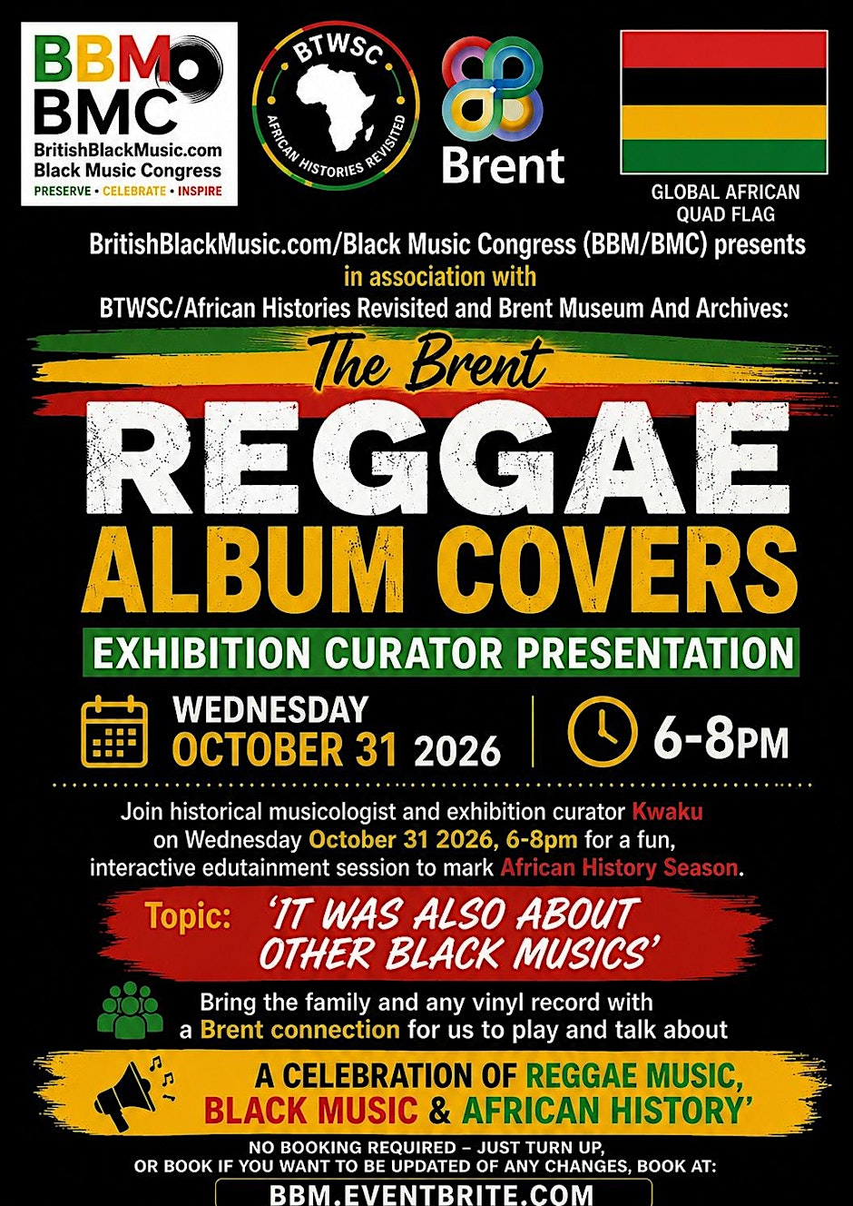 The Brent Reggae Album Covers Exhibition Marking African History Season