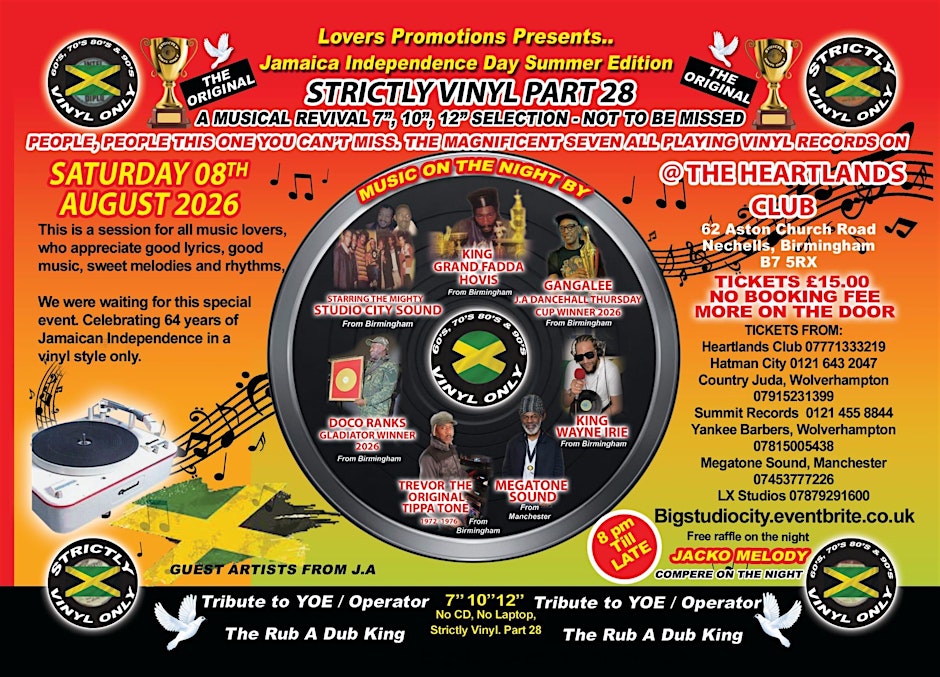 The original strictly vynil part28 August 8th Jamaica Independence edition