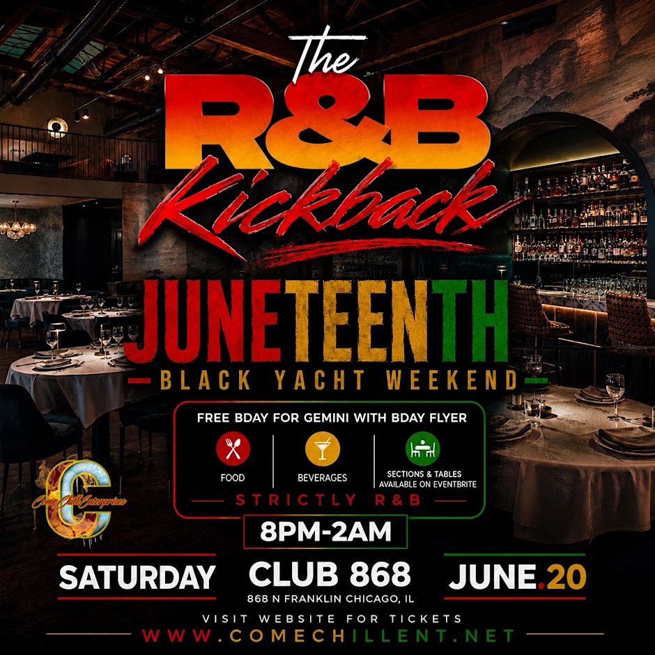 THE R&B KICKBACK (BLACK YACHT & JUNETEENTH WEEKEND!)
