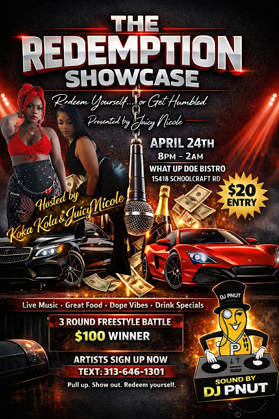 The Redemption Showcase: Live performances, freestyle battle, party vibes