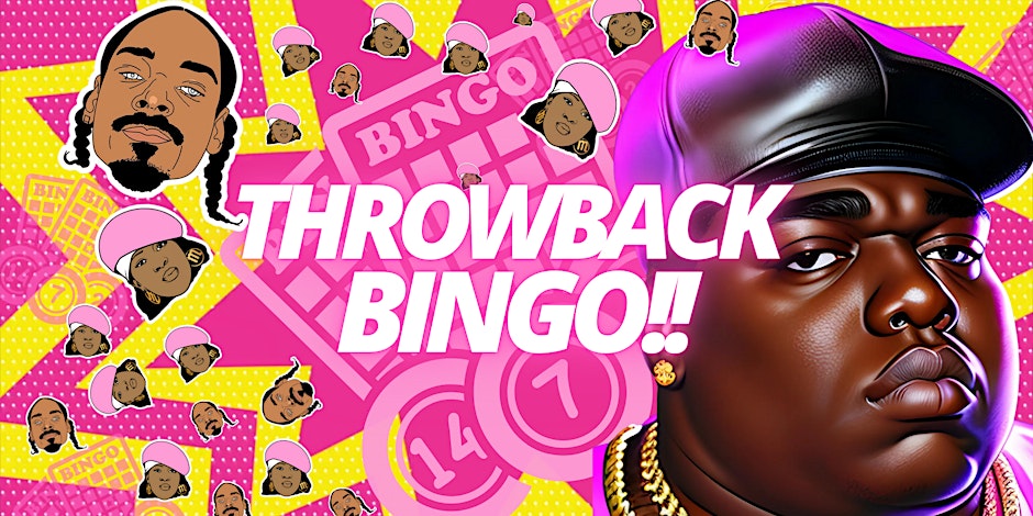 THROWBACK BINGO SAT 25 APRIL BIRMINGHAM