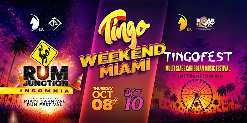 Tingo MIA Carnival Weekend 2026: 2 Days, 2 Themed Caribbean Experiences