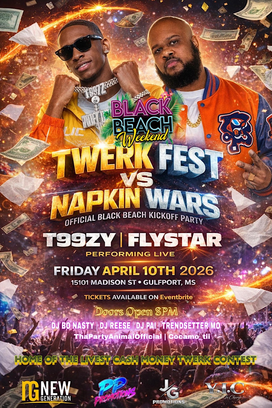 Twerk Fest vs Napkin Wars "T99ZY & FLYSTAR" Live