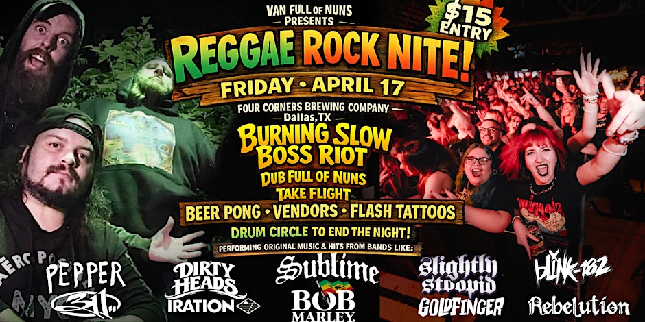 Van Full of Nuns Presents:  Reggae/Rock Nite with Burning Slow and Friends
