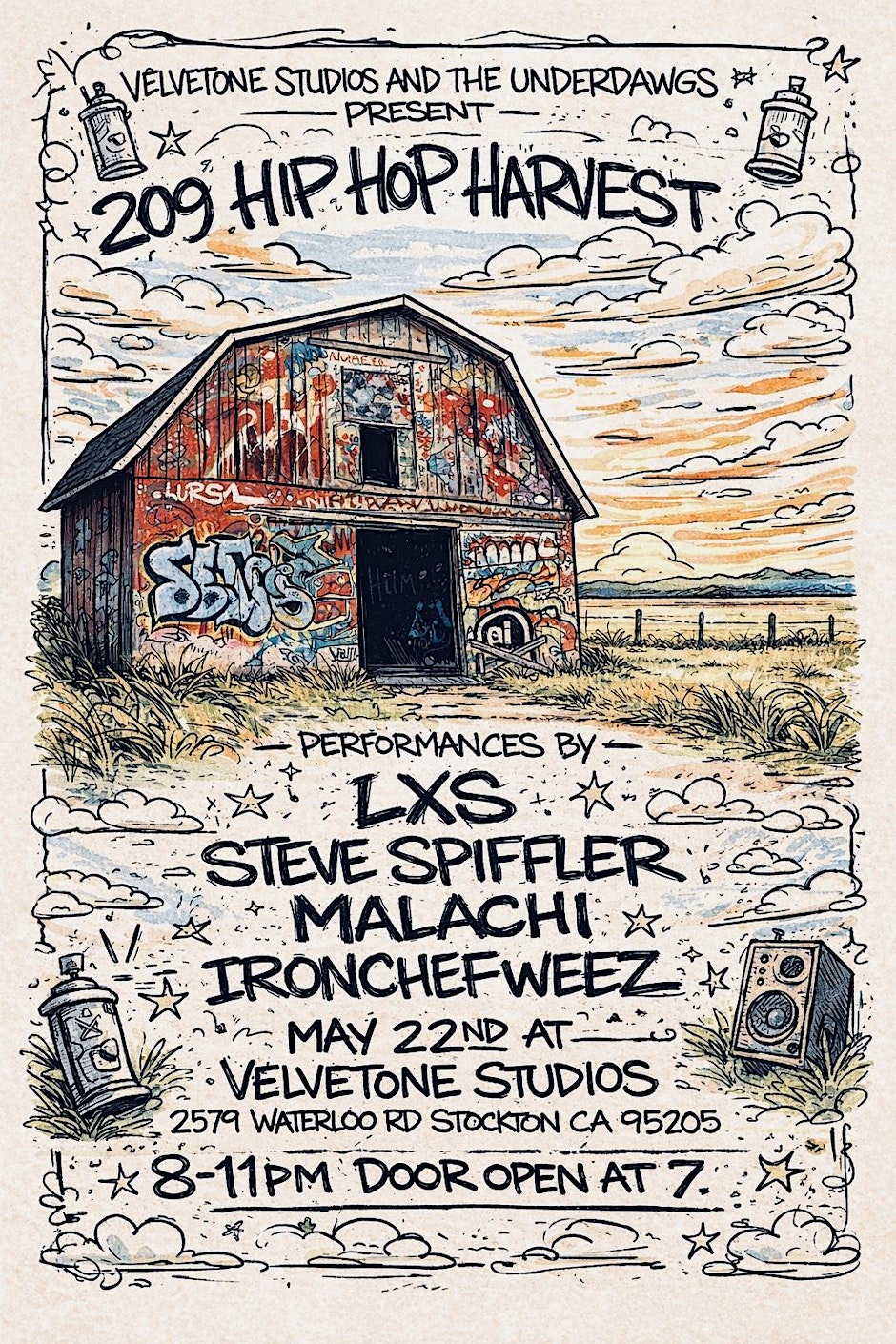 Velvetone Studios and The Underdawgs present : 209 Hip Hop Harvest