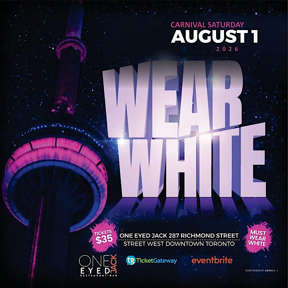 WEAR WHITE CARIBANA SATURDAY