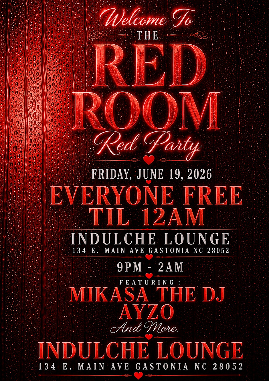 Welcome To The Red Room R&B Red Party