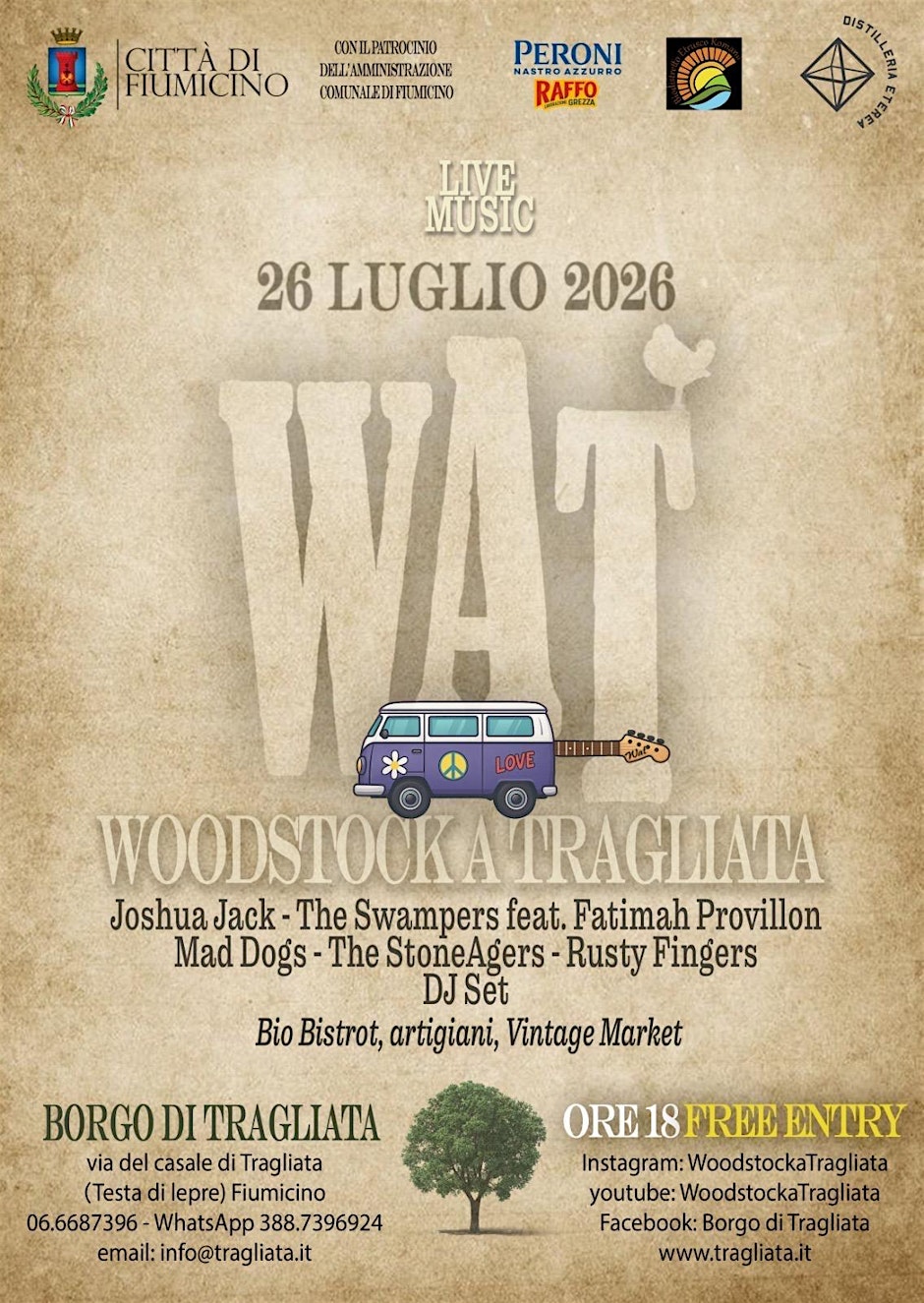 Woodstock a Tragliata 2026 Flyer