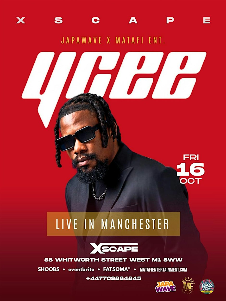 YCEE Live In Manchester - Afrobeats/HipHop/Amapiano/RnB/DanceHall